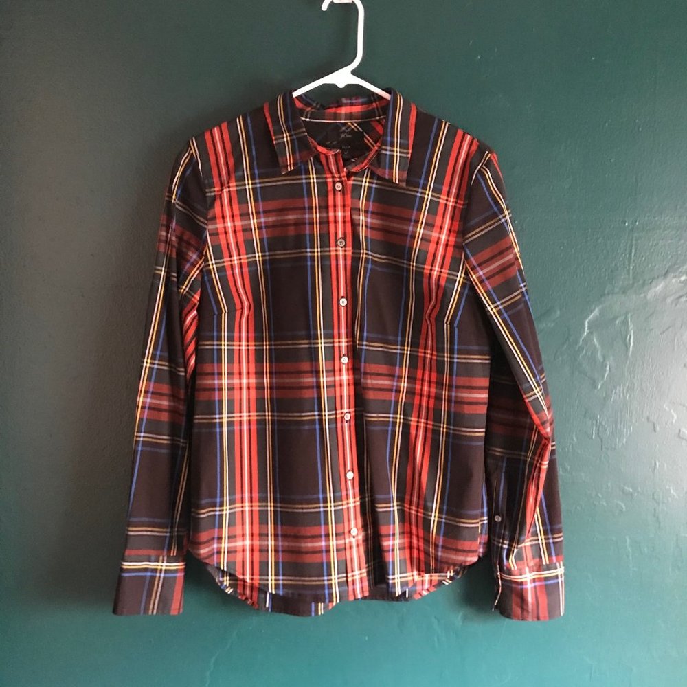 J. Crew classic plaid button down